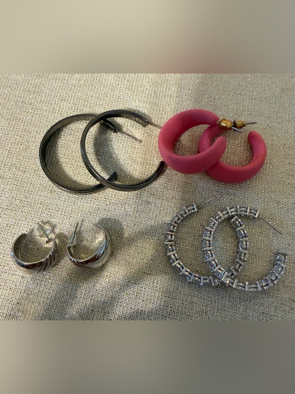 Four Pair  Hoop Unique Earrings - Fashion Hoops